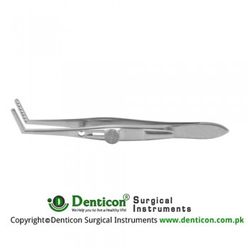 Jameson Muscle Forcep Right - With Slide Lock 4 Teeth - Child Size Stainless Steel, 9.5 cm - 3 3/4"